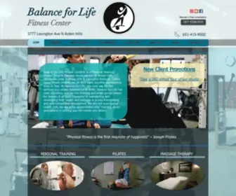 Balanceforlifefitness.com(Balance for Life Fitness Center) Screenshot