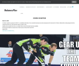 Balanceplus.com(The Official Site of BalancePlus Curling Equipment) Screenshot