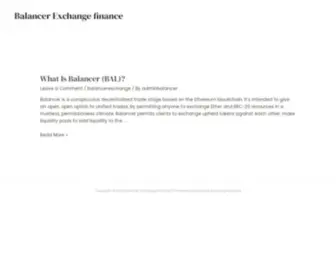 Balancerexchange.finance(Balancer Exchange finance) Screenshot