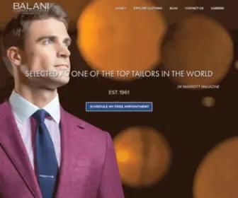 Balanicustom.com(BALANI Custom Suits) Screenshot