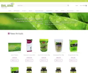 Balans.co.za(Balans Health Shop in Bloemfontein) Screenshot