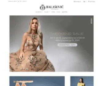 Balasevic.rs(Modna Kuća Balašević) Screenshot
