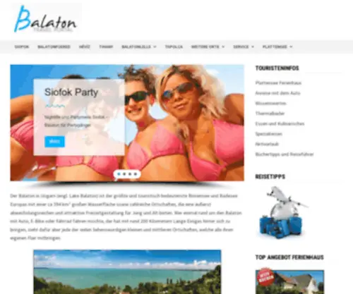 Balaton.net(Der Nr. 1 Reiseführer für den Balaton Urlaub) Screenshot