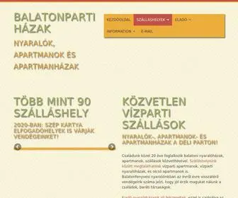 Balatonpartihazak.hu(Szállás) Screenshot