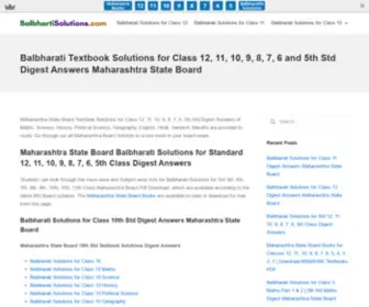 Balbhartisolutions.com(Balbharati Solutions for Std 12) Screenshot