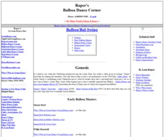 Balboadancecorner.com(Balboa Dance) Screenshot