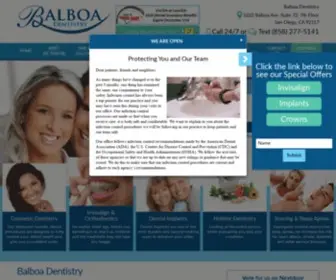 Balboadentistry.com(San Diego Dentist) Screenshot