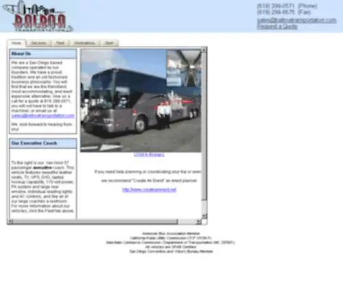 Balboatransportation.com(Balboa Transportation) Screenshot