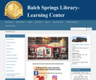 Balchspringslibrary.org(The Balch Springs Library and Learning Center) Screenshot