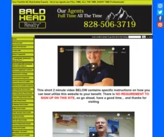 Baldheadtherealtor.com(Franklin NC Real Estate and Homes for Sale in Otto and Macon County North Carolina) Screenshot