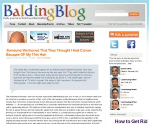 Baldingforum.com(Hair Loss Discussion) Screenshot