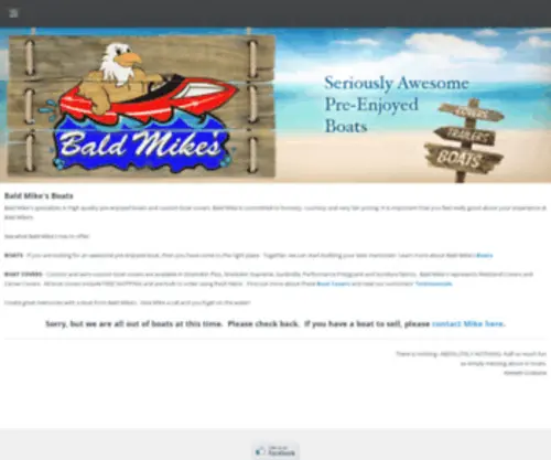 Baldmikesboats.com(Bald Mike&#039;s Seriously Awesome Pre) Screenshot