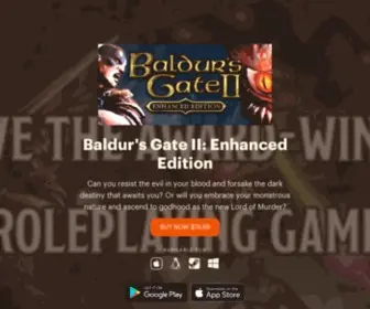 Baldursgateii.com(Can you resist the evil in your blood and forsake the dark destiny) Screenshot