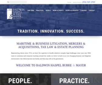 Baldwinhaspel.com(Baldwin Haspel Burke & Mayer) Screenshot