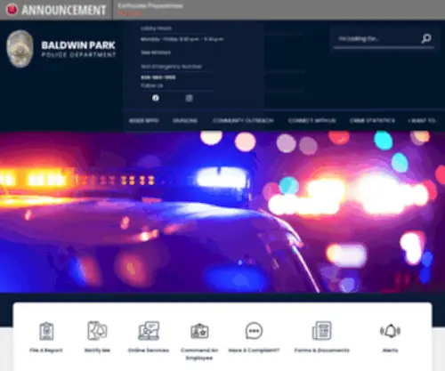 Baldwinparkpolice.com(Baldwin Park Police Department) Screenshot