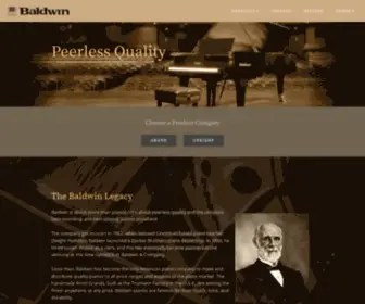 Baldwinpiano.com(Baldwin is about more than pianos—it’s about peerless quality and the absolute best) Screenshot