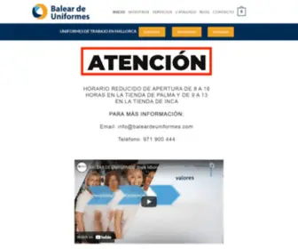 Baleardeuniformes.com(Balear de Uniformes) Screenshot