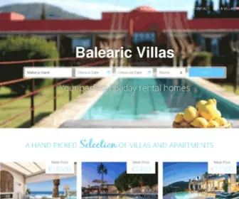 Balearic-Villas.com(Book a holiday villa in Spain) Screenshot