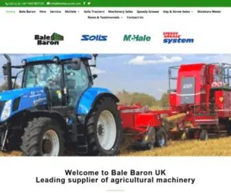 Balebaronuk.com(Suppliers of Bale Baron to the UK and Solis Compact Tractors) Screenshot