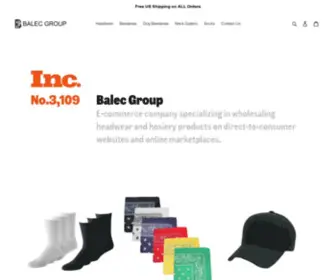 BalecGroup.com(Balec Group Online Store Bandanas & Socks in Bulk for Sale) Screenshot