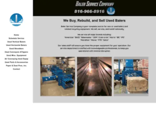 Balerservicekc.com(Baler Service Company) Screenshot