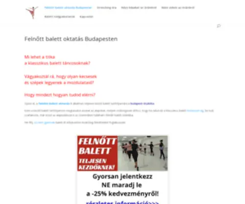 Balett-Tanfolyam.hu(FELNŐTT BALETT oktatás 2024) Screenshot