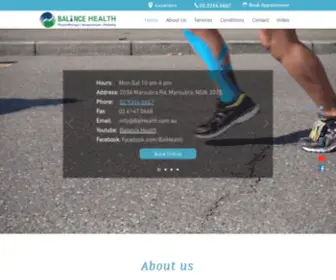 Balhealth.com.au(Maroubra Balance Physiotherapy &amp; Acupuncture) Screenshot