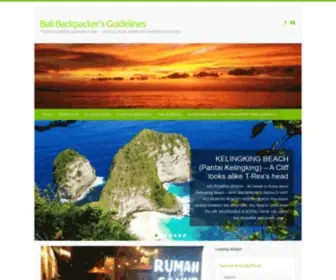 Bali-Backpacker.com(Bali Backpacker's Guidelines) Screenshot