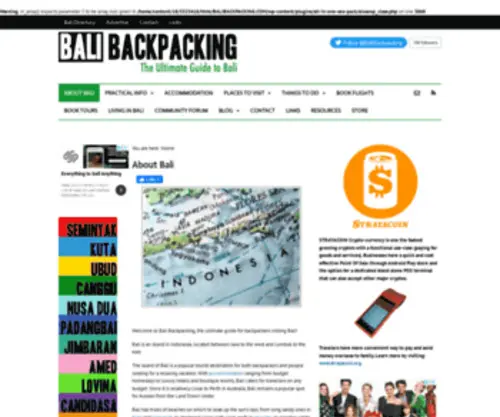 Balibackpacking.com(Bali Backpacking) Screenshot