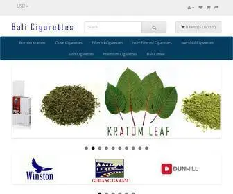 Balicigarettes.com(Offering complete collection of Indonesian cigarettes) Screenshot