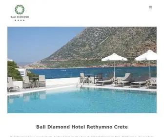 Balidiamondhotel.com(Bali Diamond is a boutique style hotel in Rethymno Crete) Screenshot