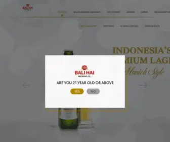 Balihaibeer.com(Bali Hai Brewery Indonesia) Screenshot