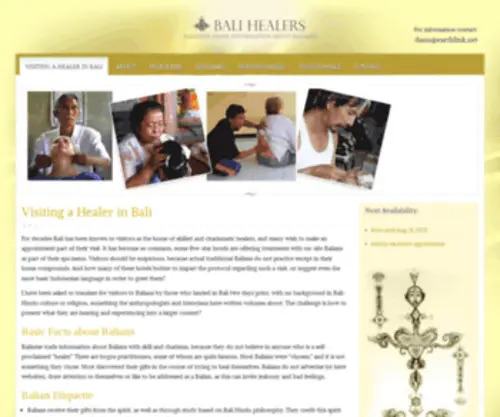 Balihealers.com(Visiting a Healer in Bali) Screenshot