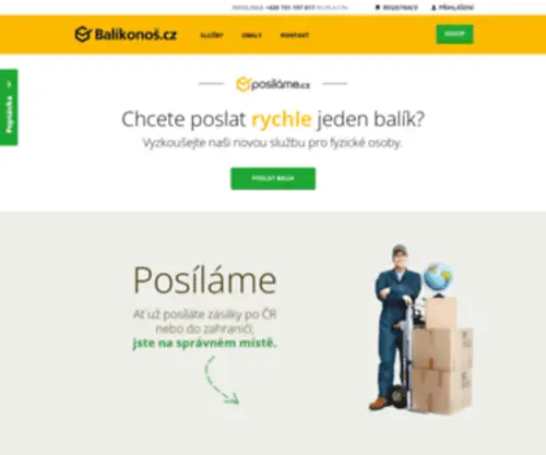 Balikonos.cz(Komplexní nástroj pro správu zásilek) Screenshot
