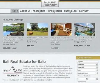 Balilandproperty.com(Bali real estate and homes for sale) Screenshot