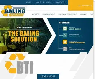 Balingtechnologies.com(Balers, Shredders, Conveyors, Compactors) Screenshot