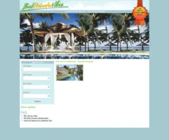 Baliprivatevillas.com(A private villas' gateway in Bali) Screenshot