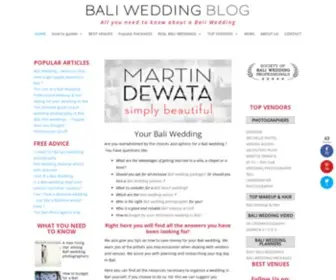 Baliweddingblog.com(All you need to know about a Bali wedding) Screenshot