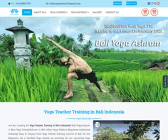 Baliyogaashram.com(Bali Yoga Ashram) Screenshot