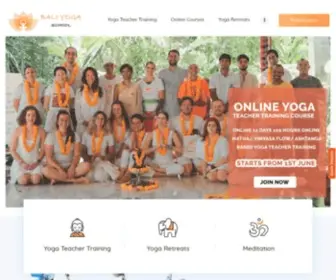 Baliyogaschool.com(Yoga Alliance USA Registered Yoga Teacher Training in Bali) Screenshot