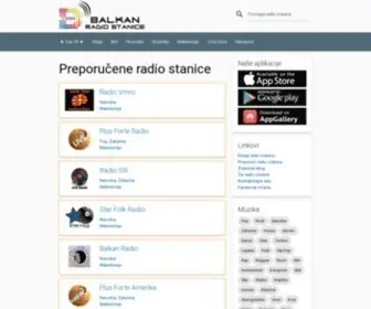 Balkanradiostanice.com(Balkanske) Screenshot