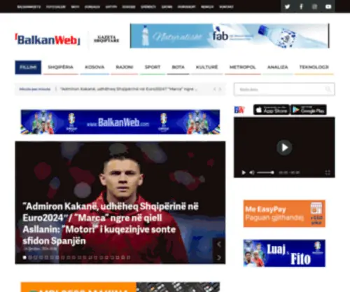 Balkanweb.com(Mbulon me lajme të gjithë kategoritë) Screenshot
