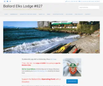 Ballardelks.org(Ballard Elks Lodge #827) Screenshot