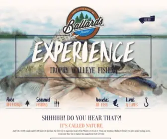 Ballardsresort.com(Ballard's Resort on Lake of the Woods l Experience Trophy Fishing) Screenshot