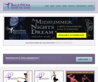 Balletnova.org(BalletNova Center for Dance) Screenshot