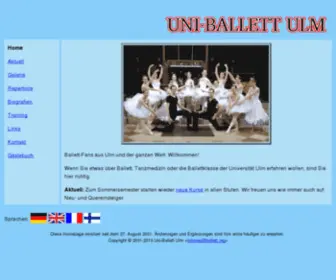 Ballett.org(Uni-Ballett Ulm) Screenshot