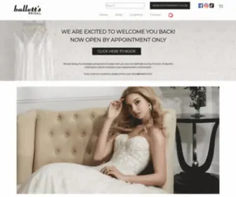 Balletts.com(Bridal Shop London) Screenshot