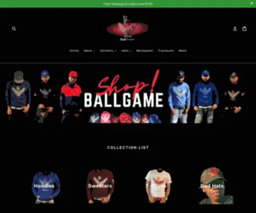 Ballgameclothing.com(Designer Clothing and Apparel) Screenshot