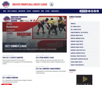 Ballhockey.net(GREATER TORONTO BALL HOCKEY LEAGUE) Screenshot