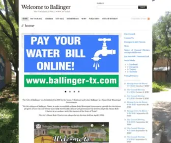Ballinger-TX.com(The City of Ballinger was Established in 1886 by the Santa Fe Railroad and today Ballinger) Screenshot